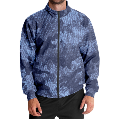 Camo Track Jacket | Denim Blue Camouflage