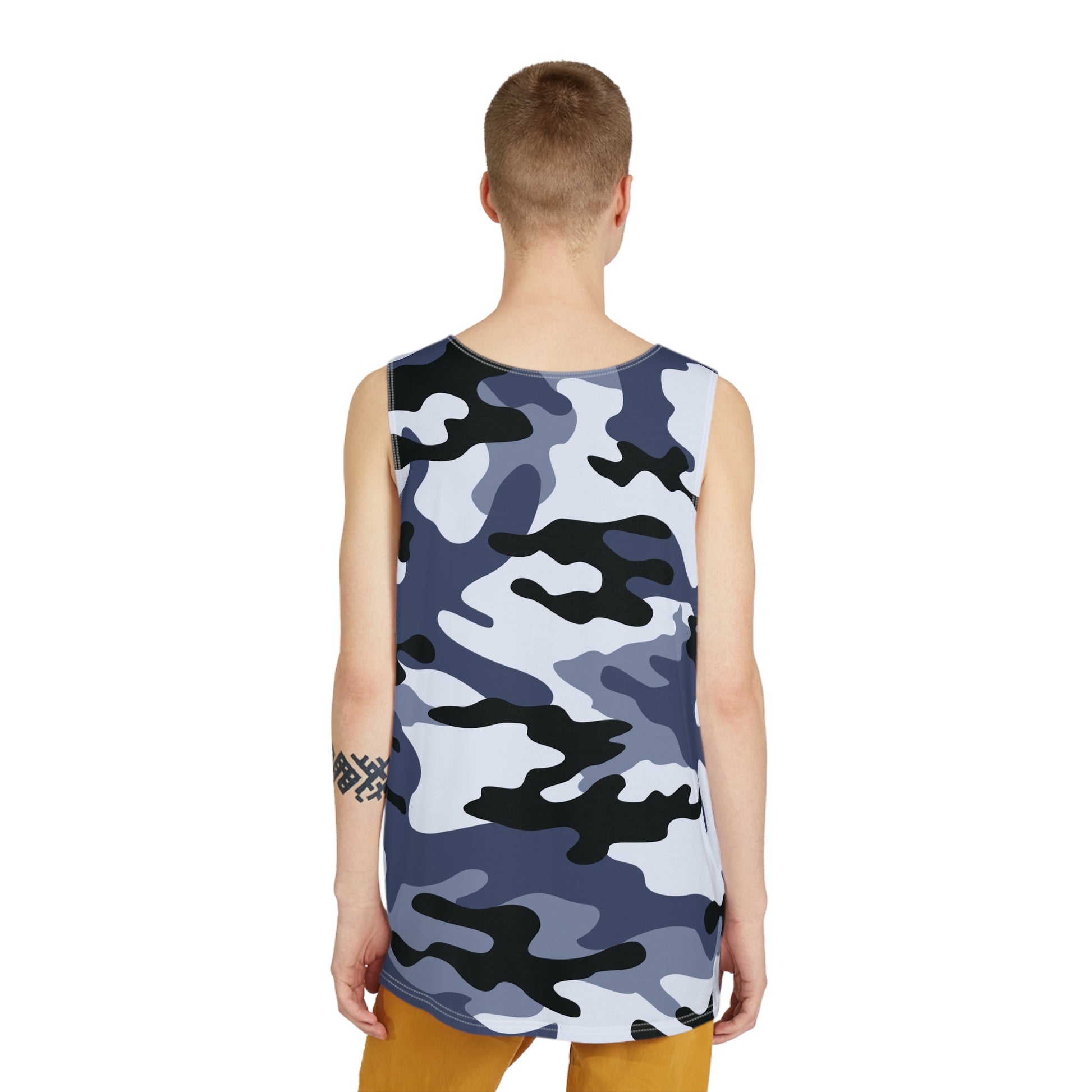 Men's Camo Tank Top | Light Blue Camouflage | Loose Fit