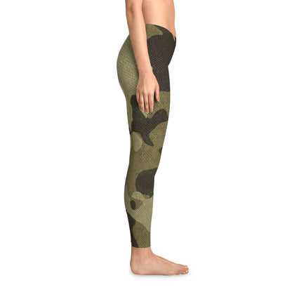 Green Camo Leggings For Women | Mid Waist Fit