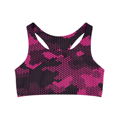 Camo Bra | Pink Digital Dotted Sports Camouflage