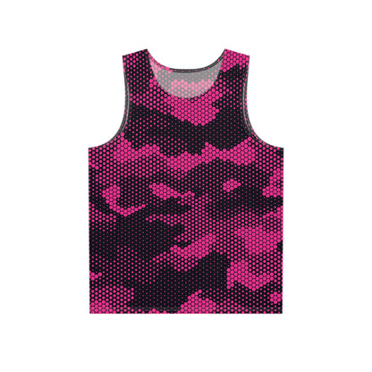 Men's Camo Tank Top | Digital Pink Camouflage | Loose Fit