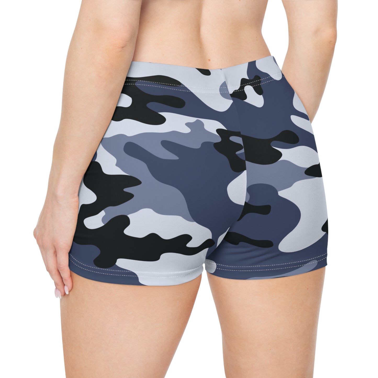 Women's Camo Shorts | Tight Fit | Light Blue Camouflage