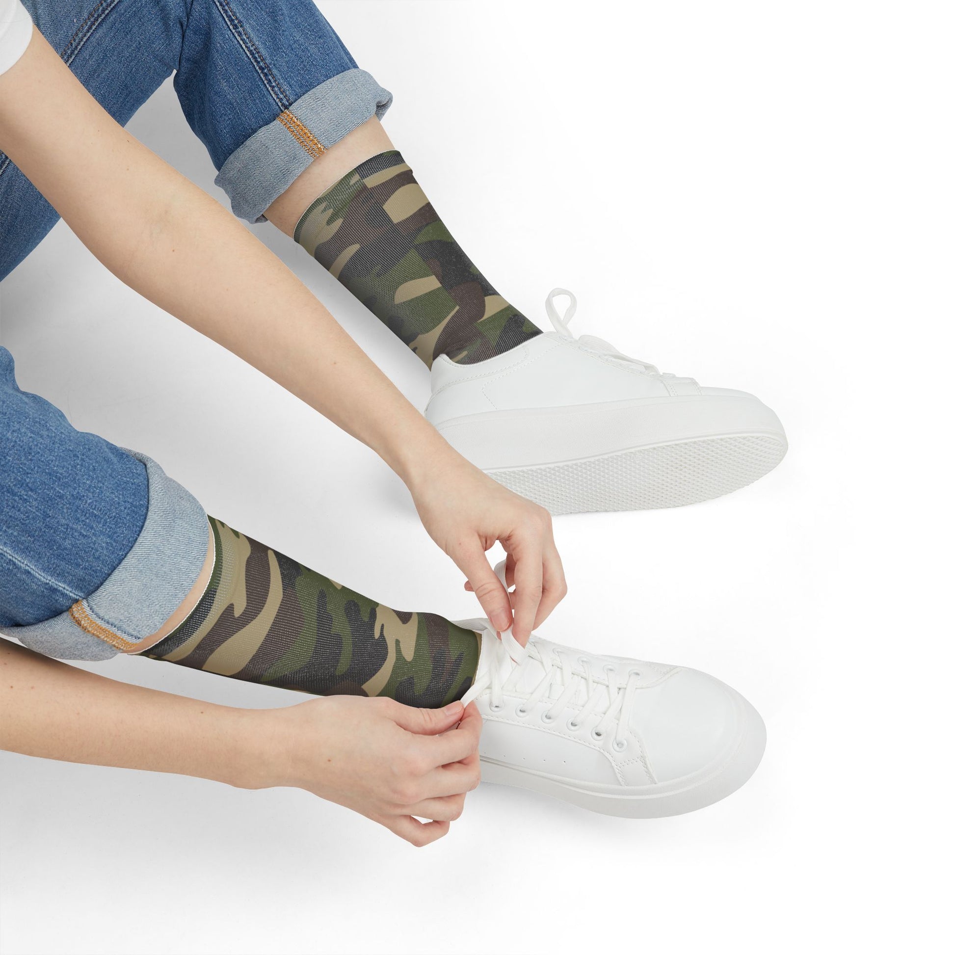 Camo Socks | Classic Green | Sublimation Crew