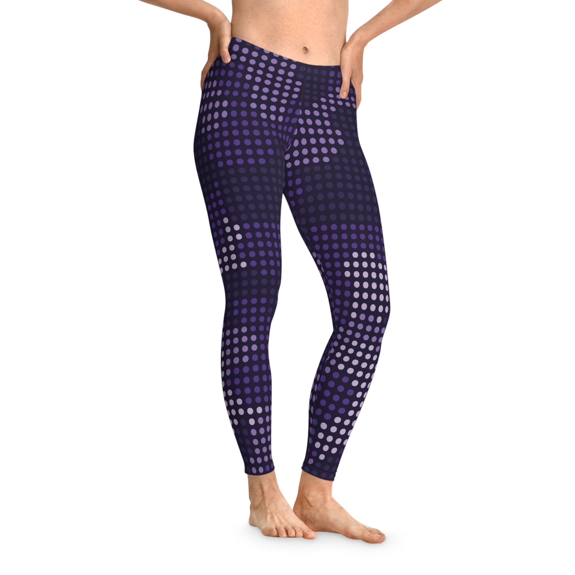 Blue Led Camo Leggings For Women | Mid Waist Fit