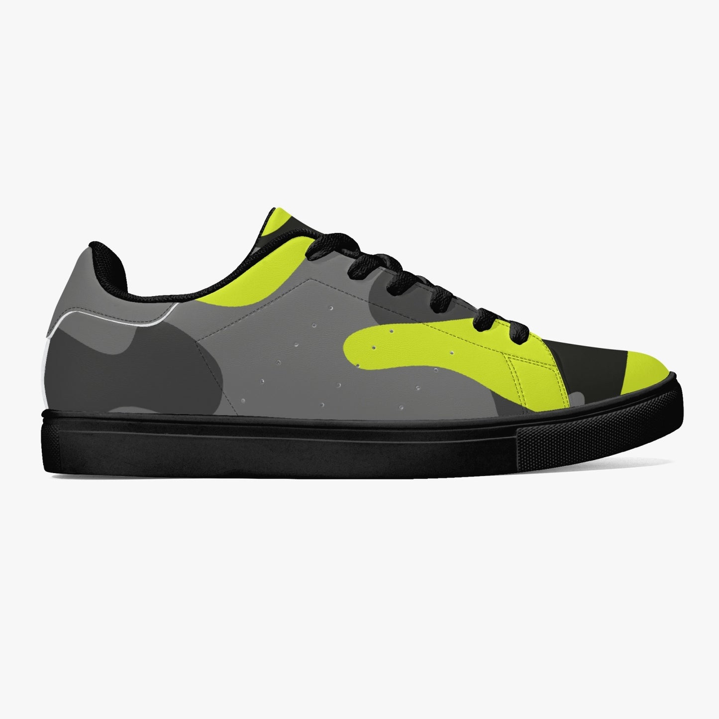 Camo Sneakers | Classic Low-Top | Yellow, Black, & Gray