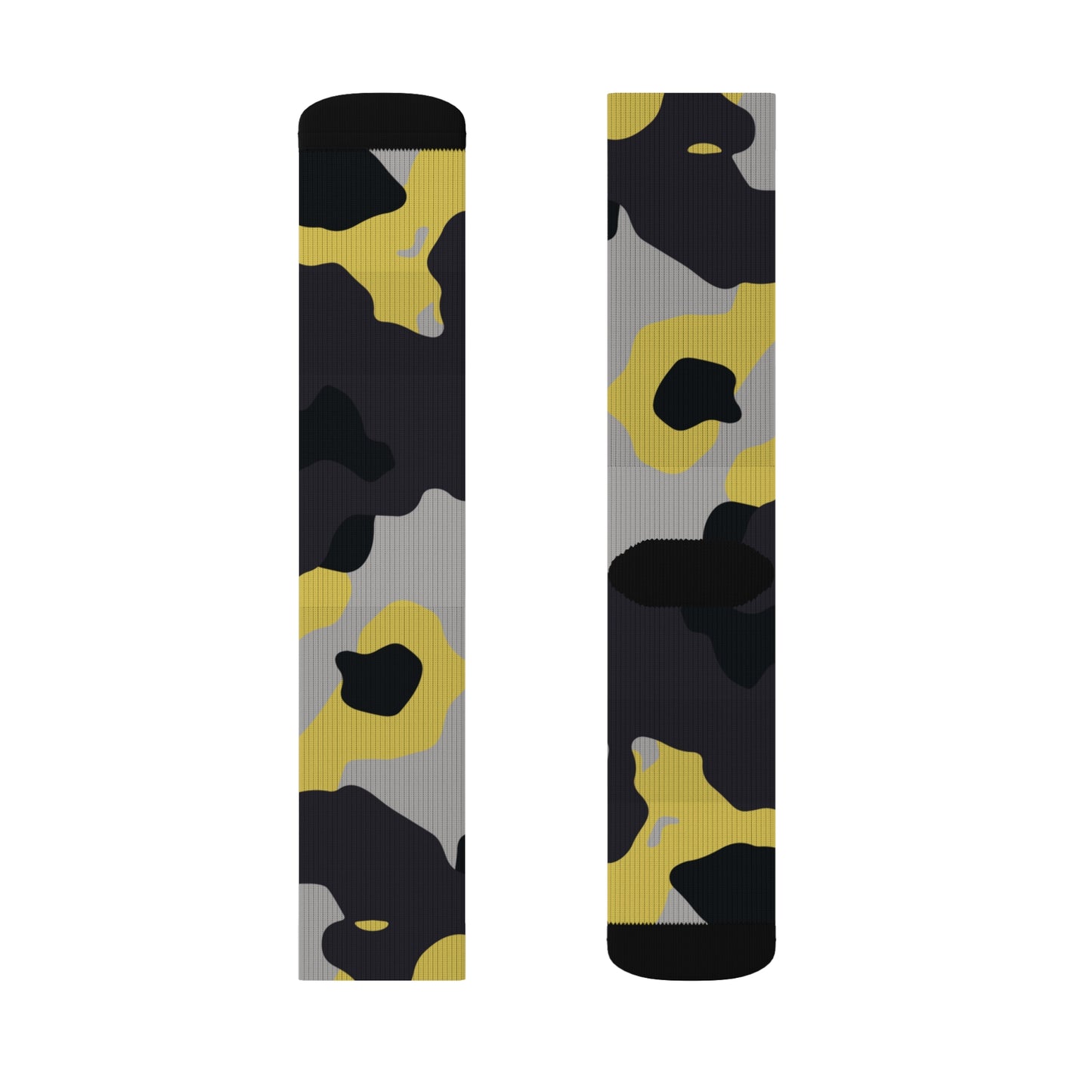 Camo Socks | Yellow, Black and Silver Camouflage