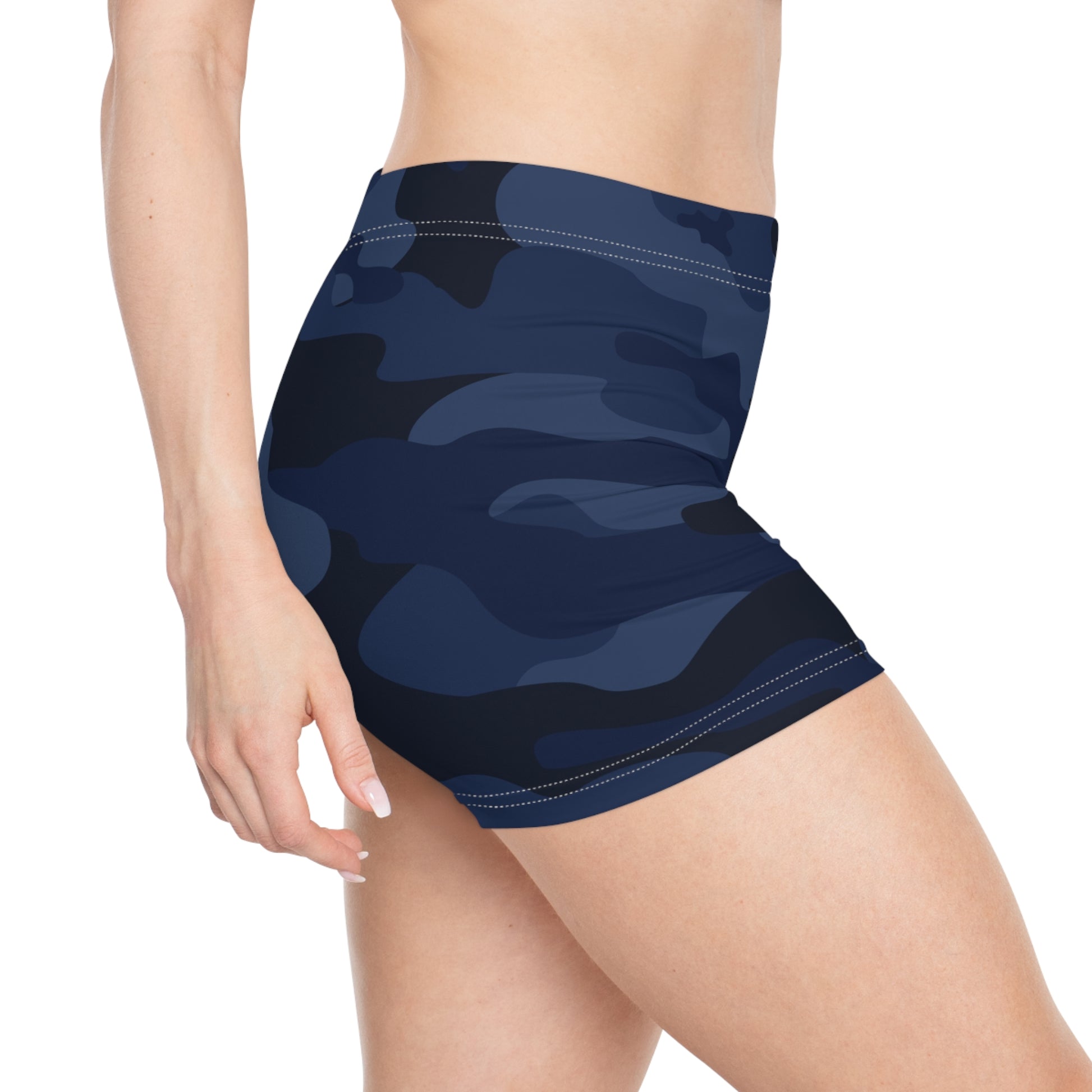 Women's Camo Shorts | Tight Fit | Deep Blue Camouflage