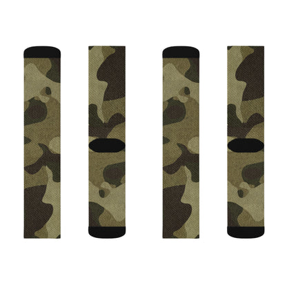 Camo Socks | Green Fabric Camouflage