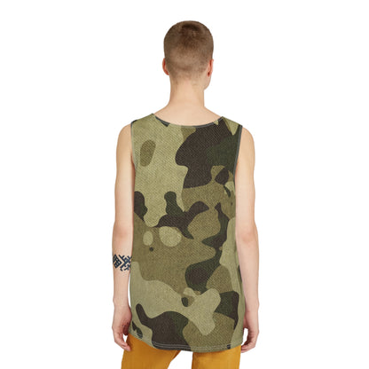 Men's Camo Tank Top | Green Fabric | Loose Fit