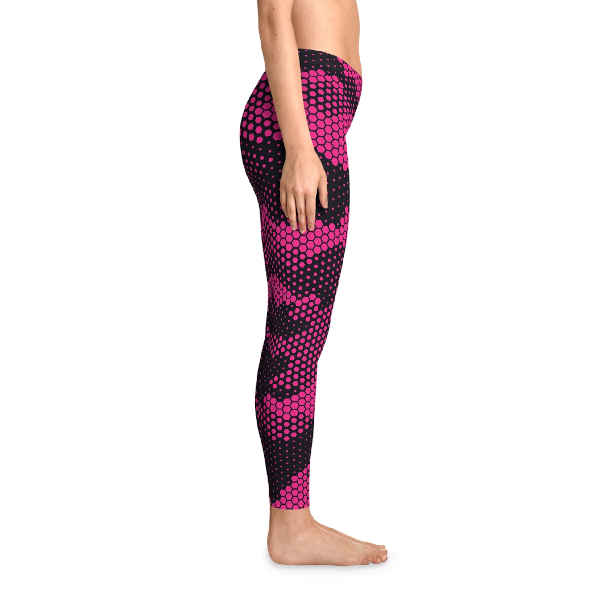 Digital Pink Camo Leggings For Women | Mid Waist Fit