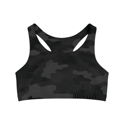 Camo Bra | Black Sports Camouflage