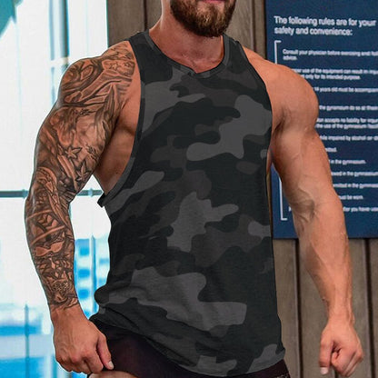 Camo Tank Top | Black Camouflage