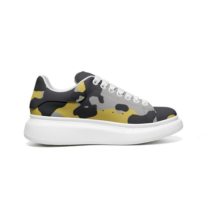 McQueen Camo Sneakers | Yellow, Black, and Silver Camouflage