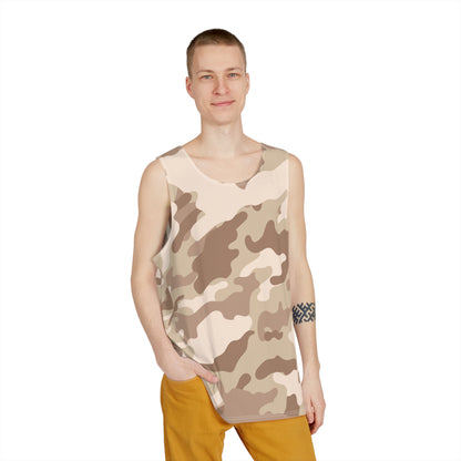 Men's Camo Tank Top | Desert Brown Camouflage | Loose Fit