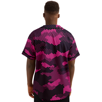 Camo Baseball Jersey | Pink Digital Camouflage