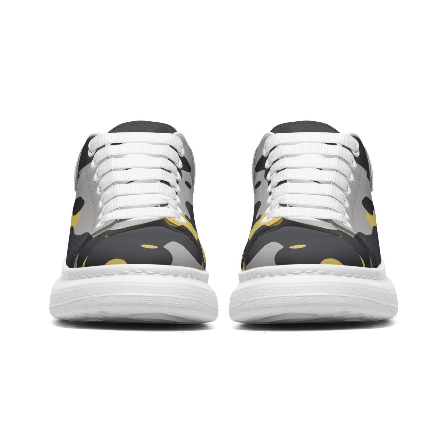 McQueen Camo Sneakers | Yellow, Black, and Silver Camouflage