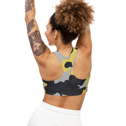 Camo Bra | Yellow, Black, and Silver Sports Camouflage