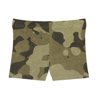 Women's Camo Shorts | Tight Fit | Green Fabric Camouflage