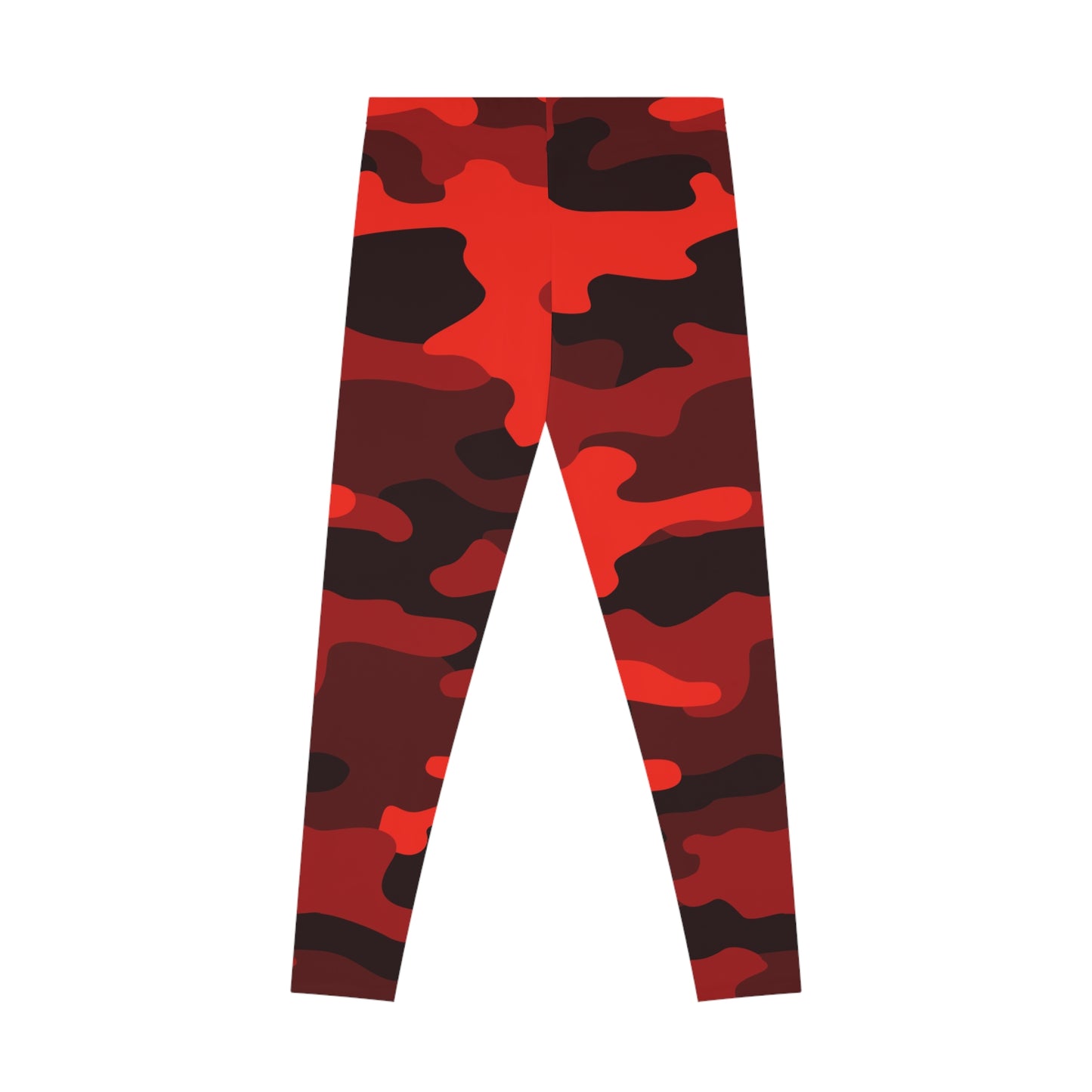 Red & Black Camo Leggings For Women | Mid Waist Fit