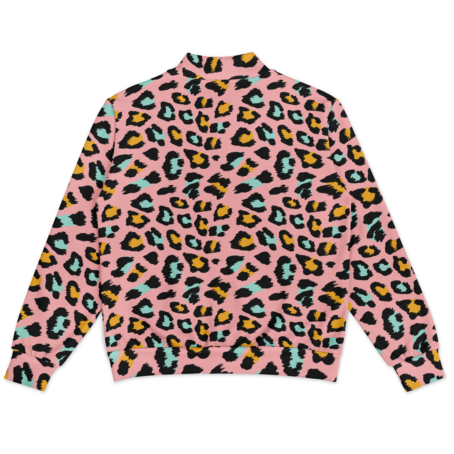 Pink Panther Baseball Jacket | Leopard Print in Black & Yellow