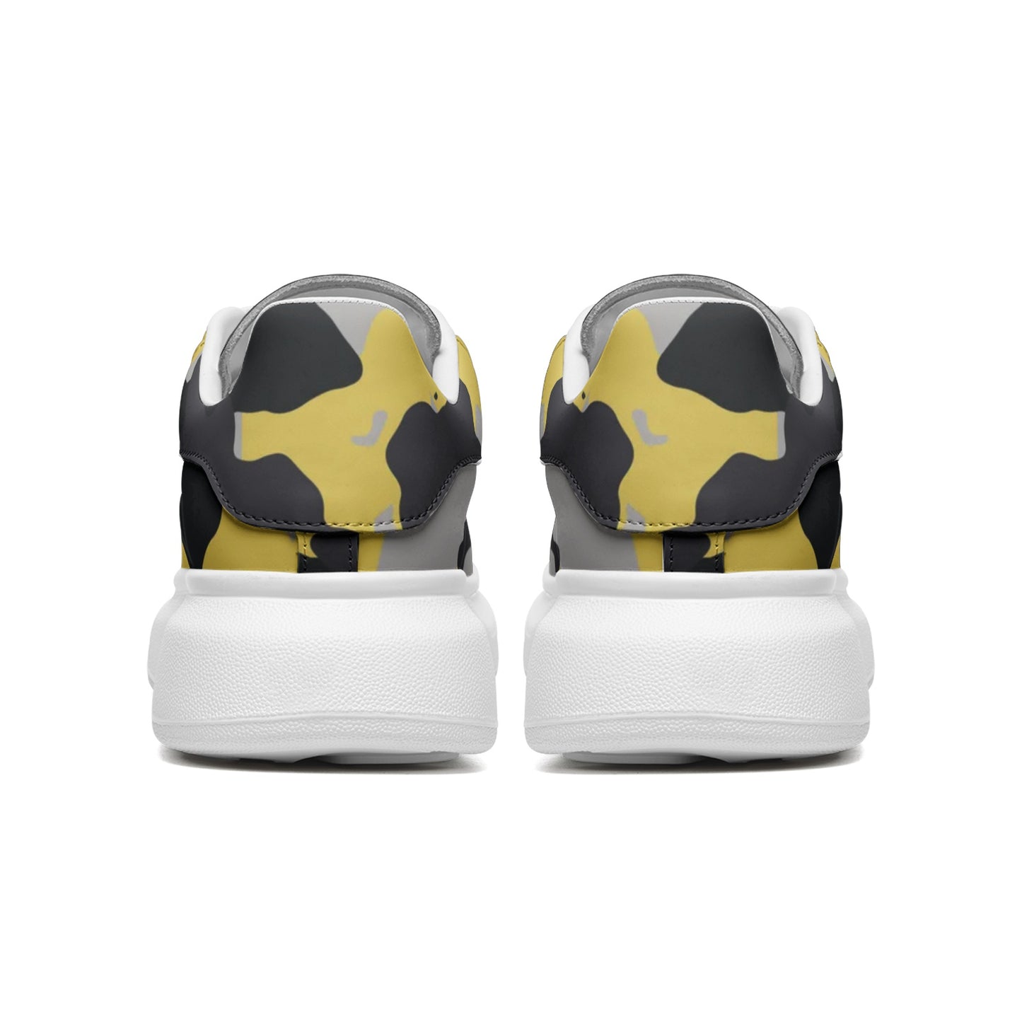 McQueen Camo Sneakers | Yellow, Black, and Silver Camouflage