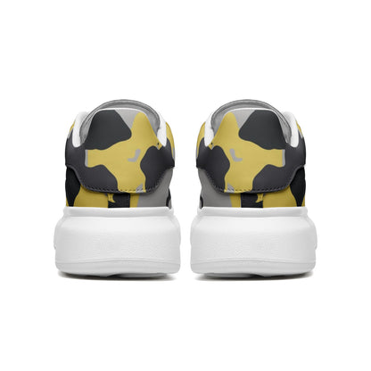 McQueen Camo Sneakers | Yellow, Black, and Silver Camouflage