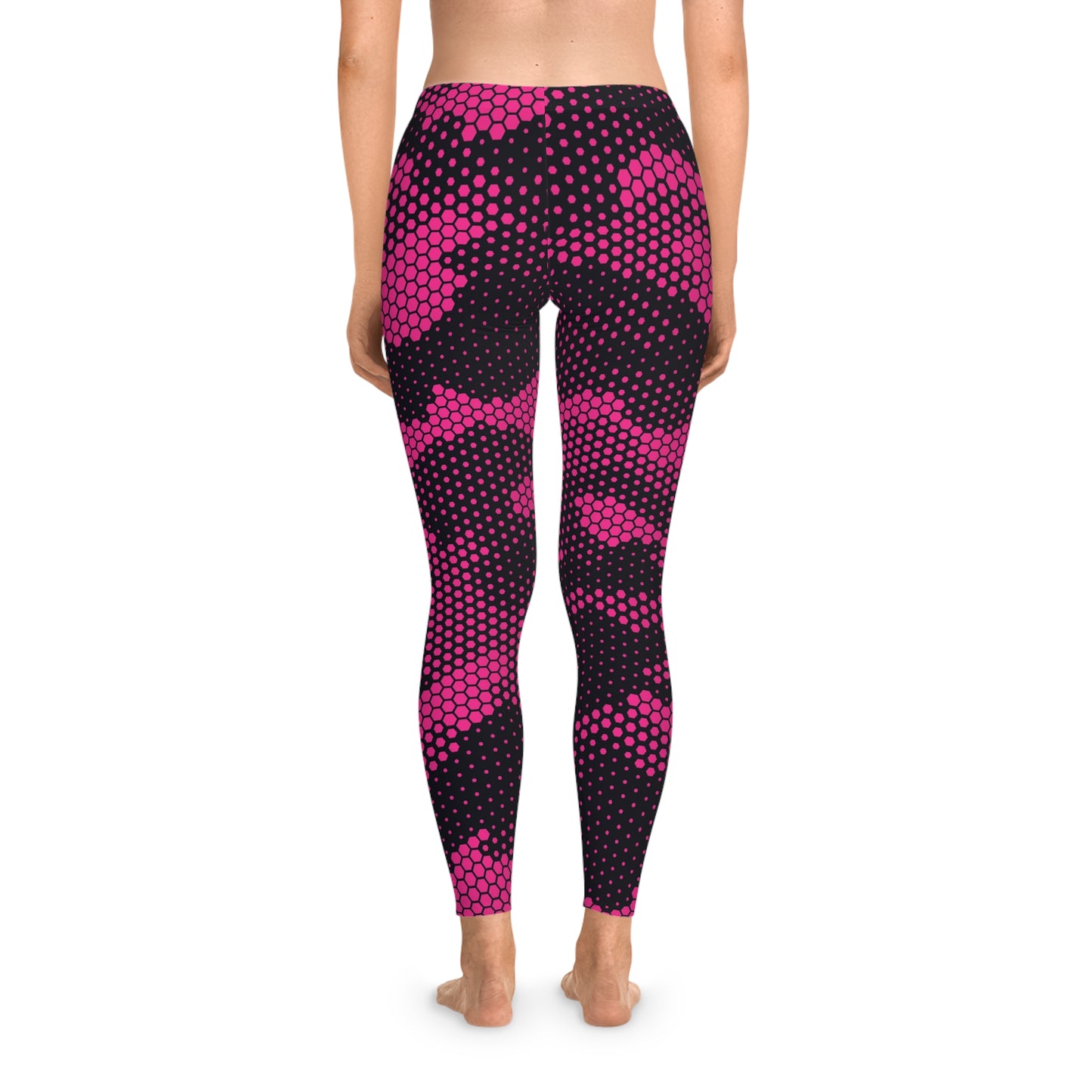 Digital Pink Camo Leggings For Women | Mid Waist Fit