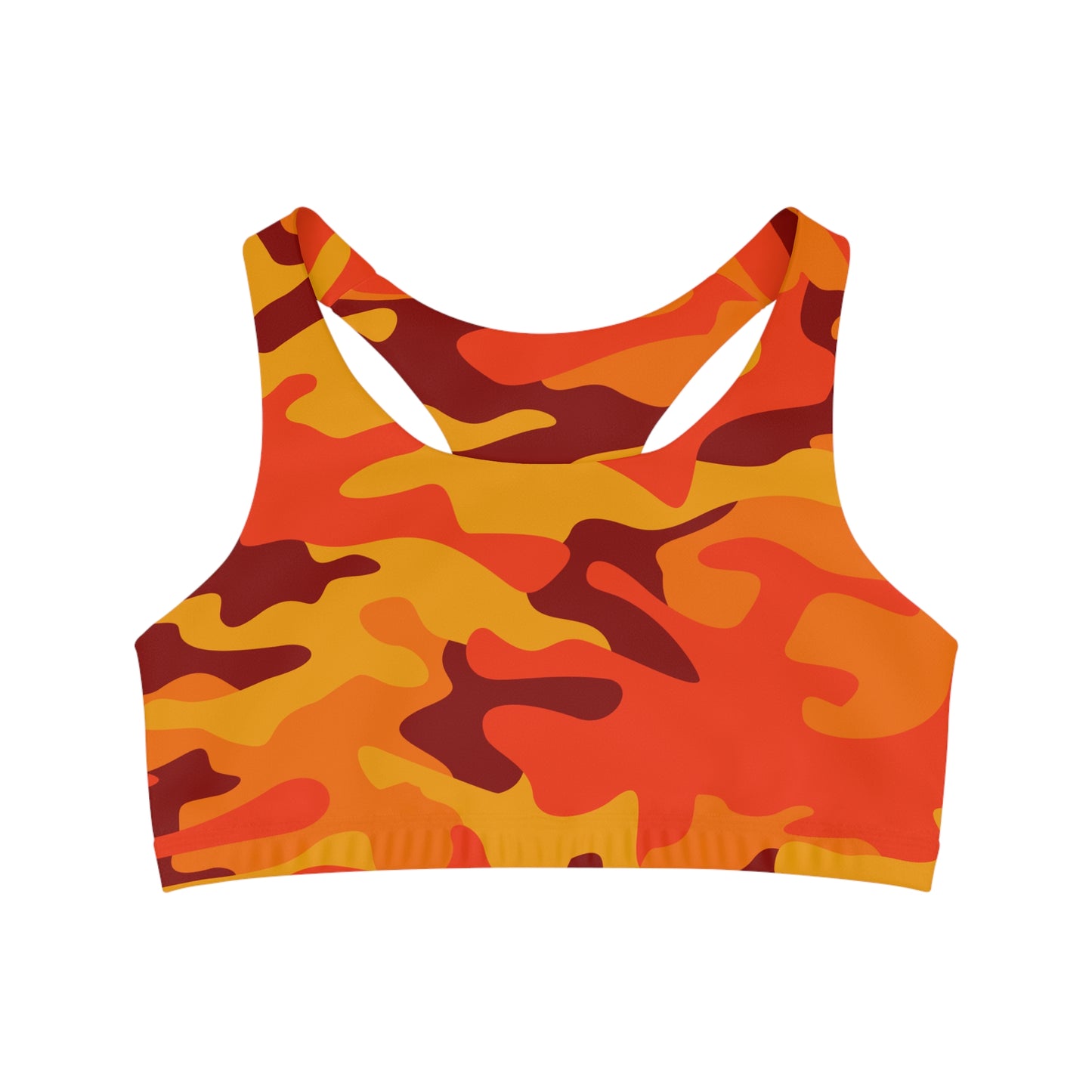 Camo Bra | Orange & Red Sports Camouflage