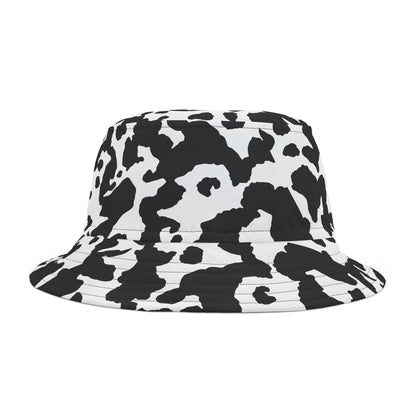 Camo Bucket Hat | Black & White Cow Camouflage