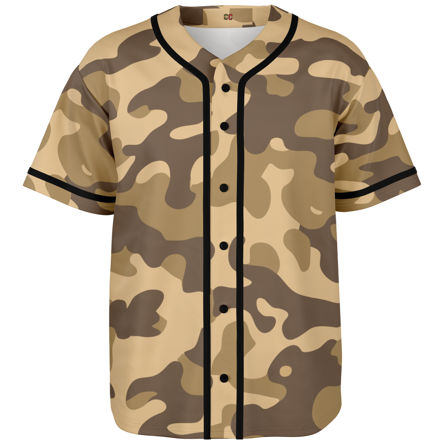 Camo Baseball Jersey | Khaki Camouflage