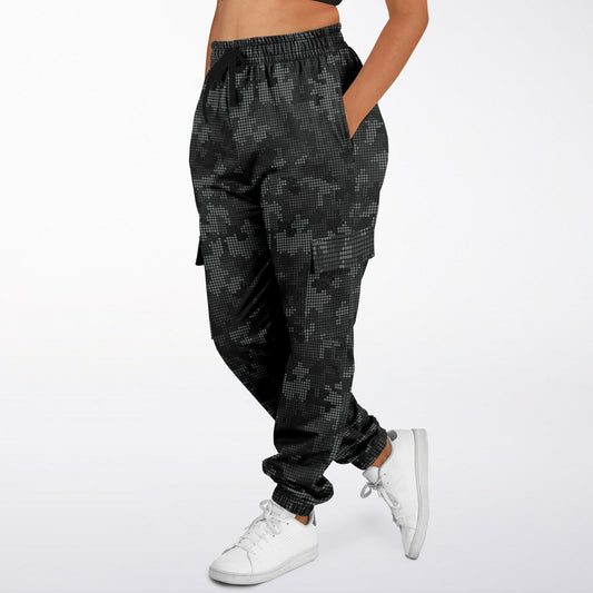 Black Camo Cargo Pants | Stylish Pixel Camouflage | Unisex