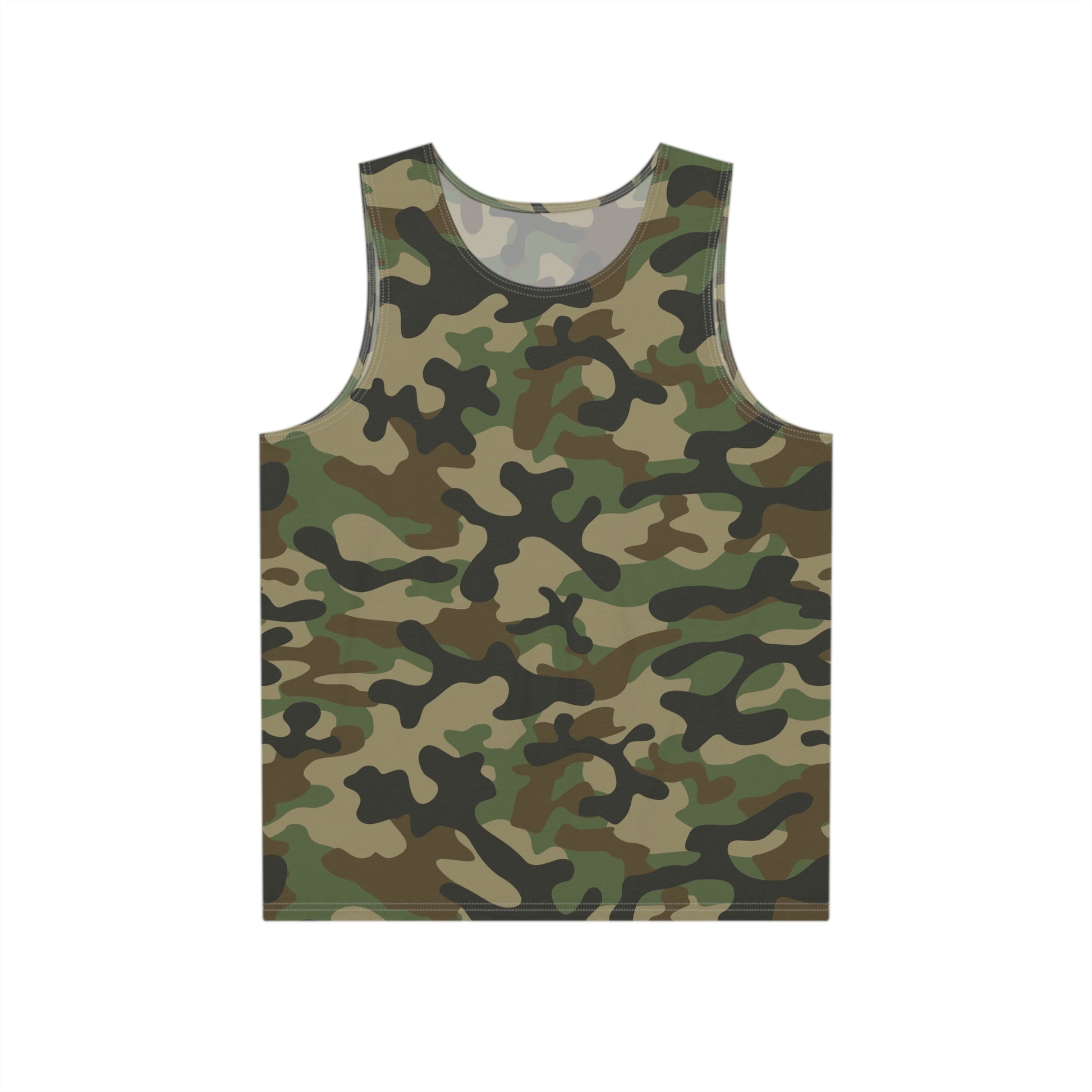 Men's Camo Tank Top | Military Brown | Loose Fit