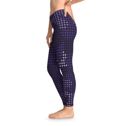 Blue Led Camo Leggings For Women | Mid Waist Fit