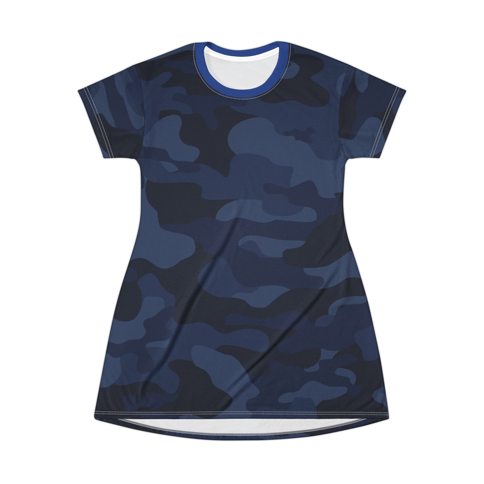 Camo T-Shirt Dress | Deep Blue Camouflage