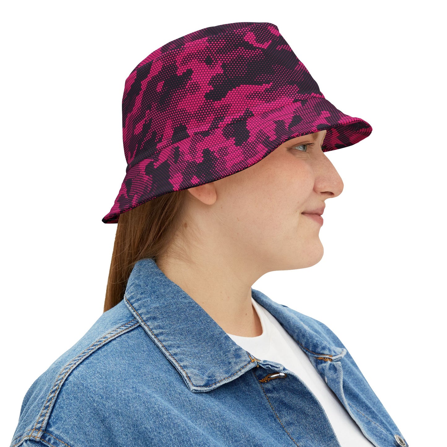 Camo Bucket Hat | Digital Pink Camouflage