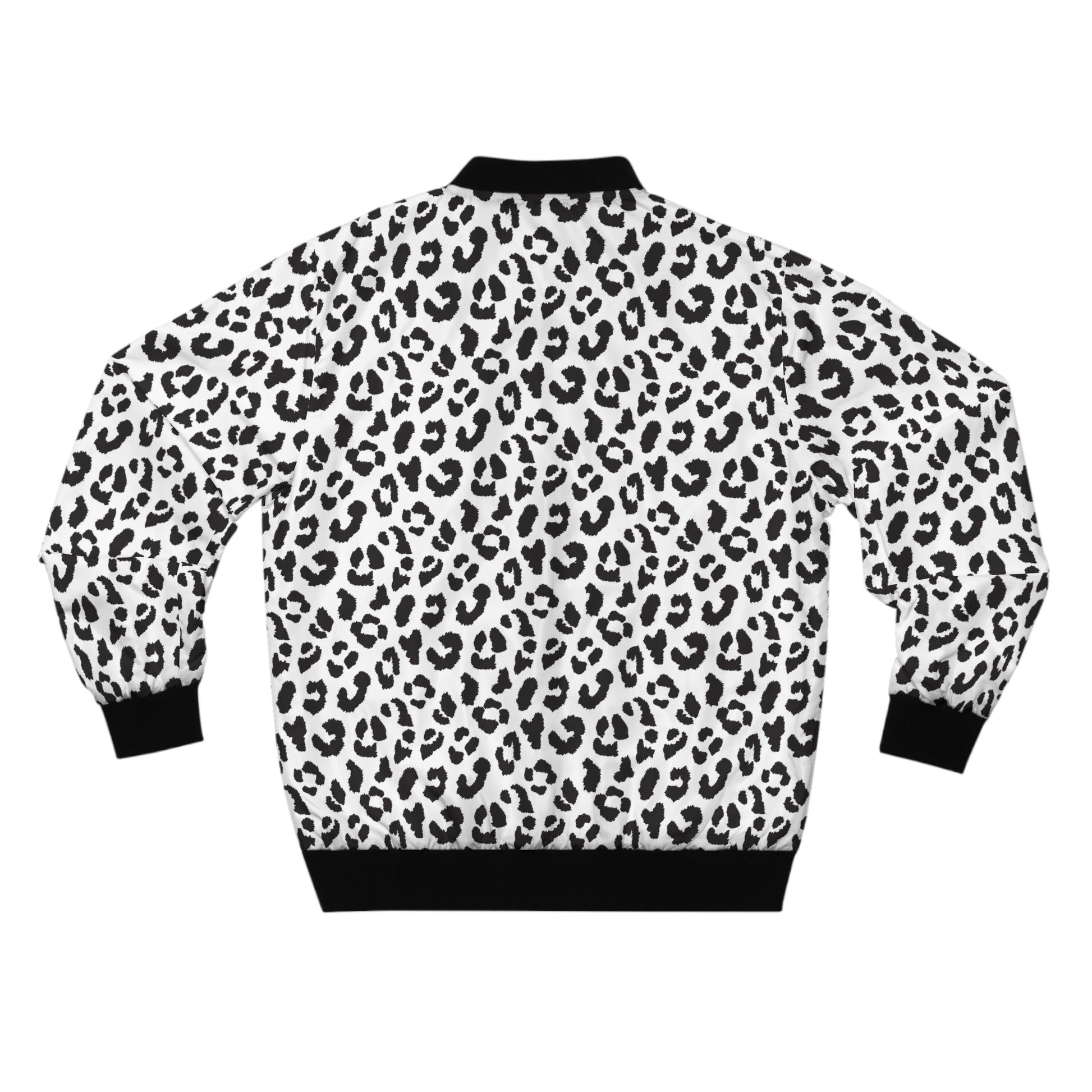 Leopard Jacket | Men's Classic Bomber | Black and White