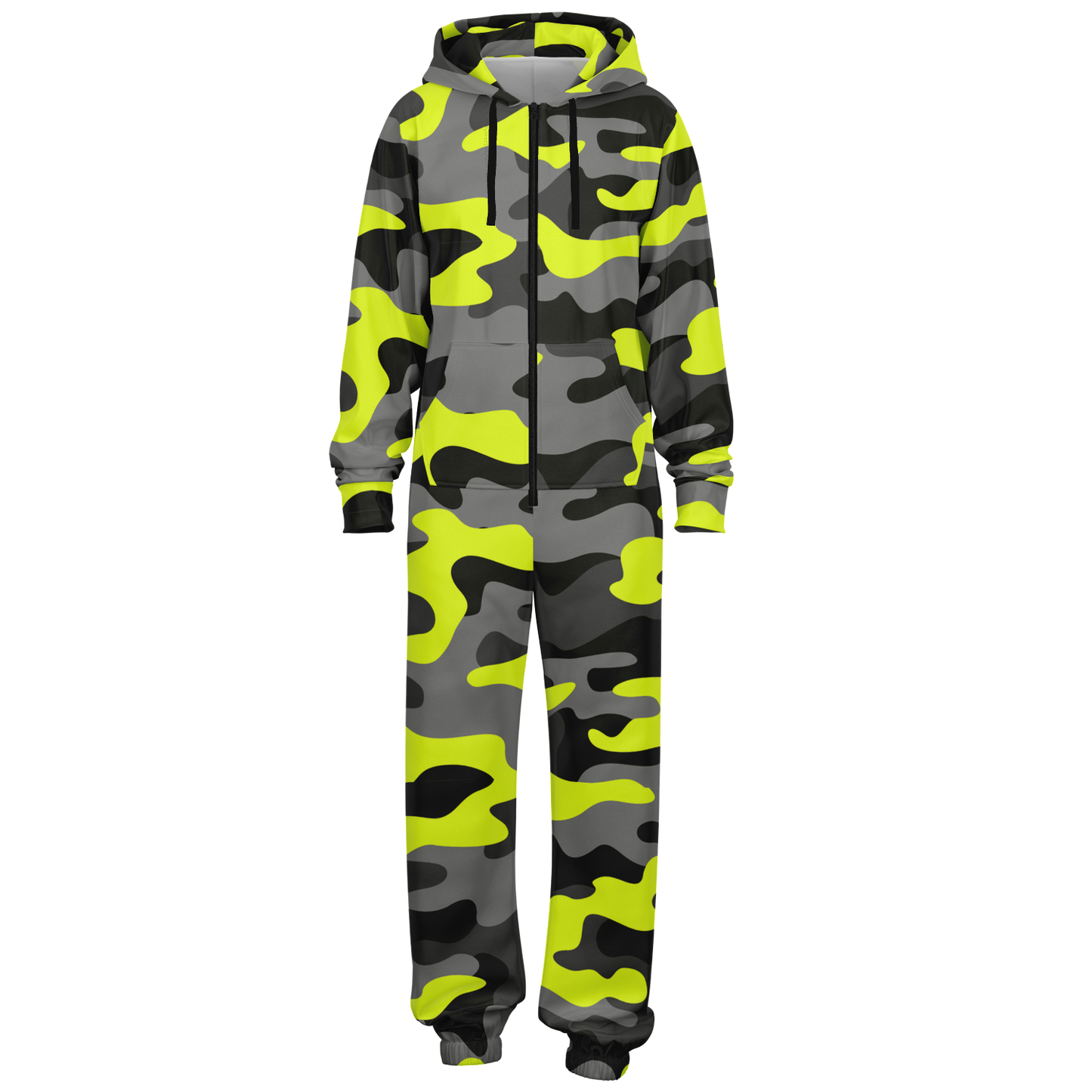 Camo Jumpsuit | Yellow, Black, and Gray Camouflage