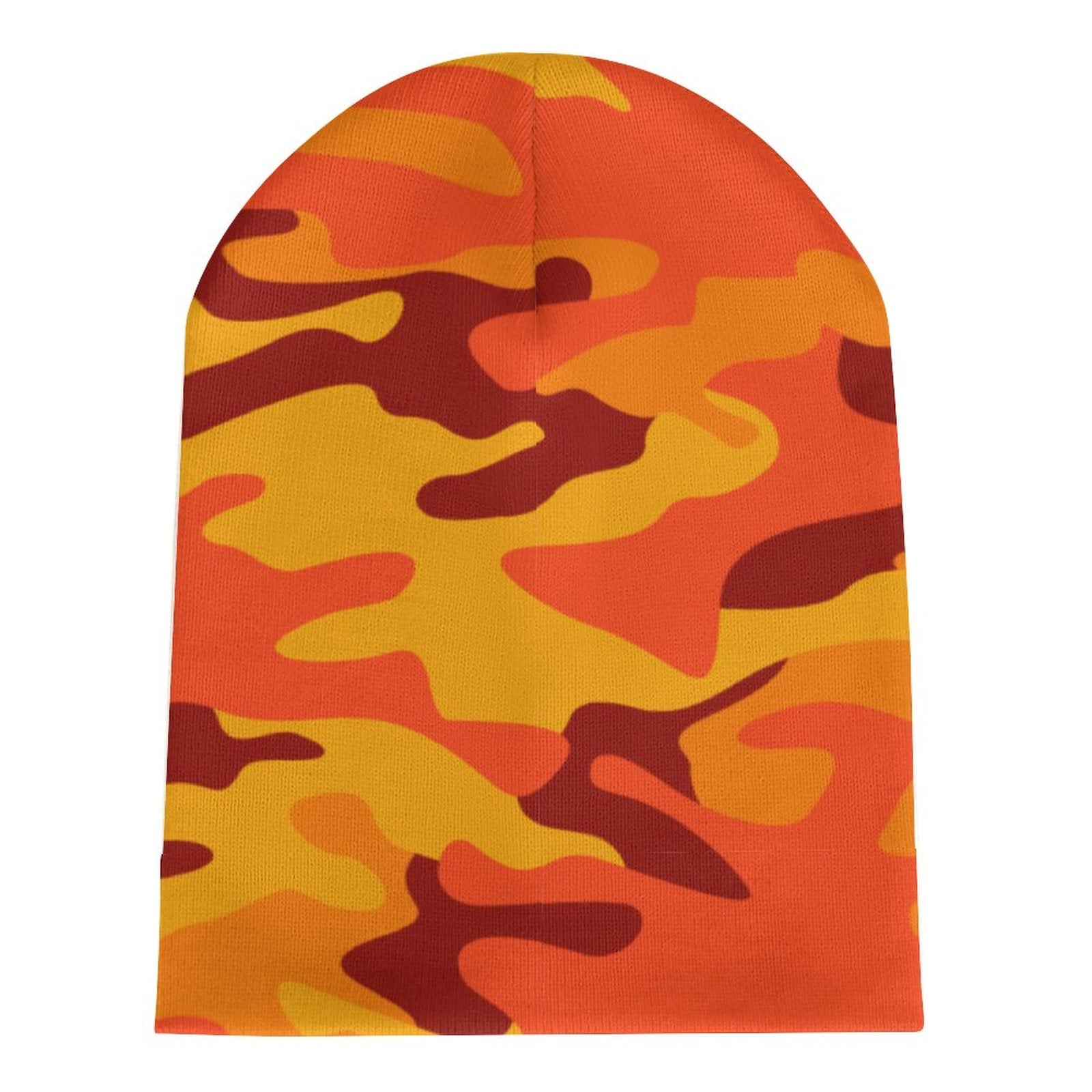 Camo Beanie | Orange & Red Camouflage