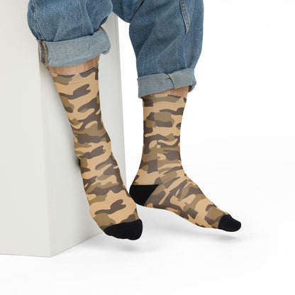 Camo Socks | Khaki | Sublimation Crew