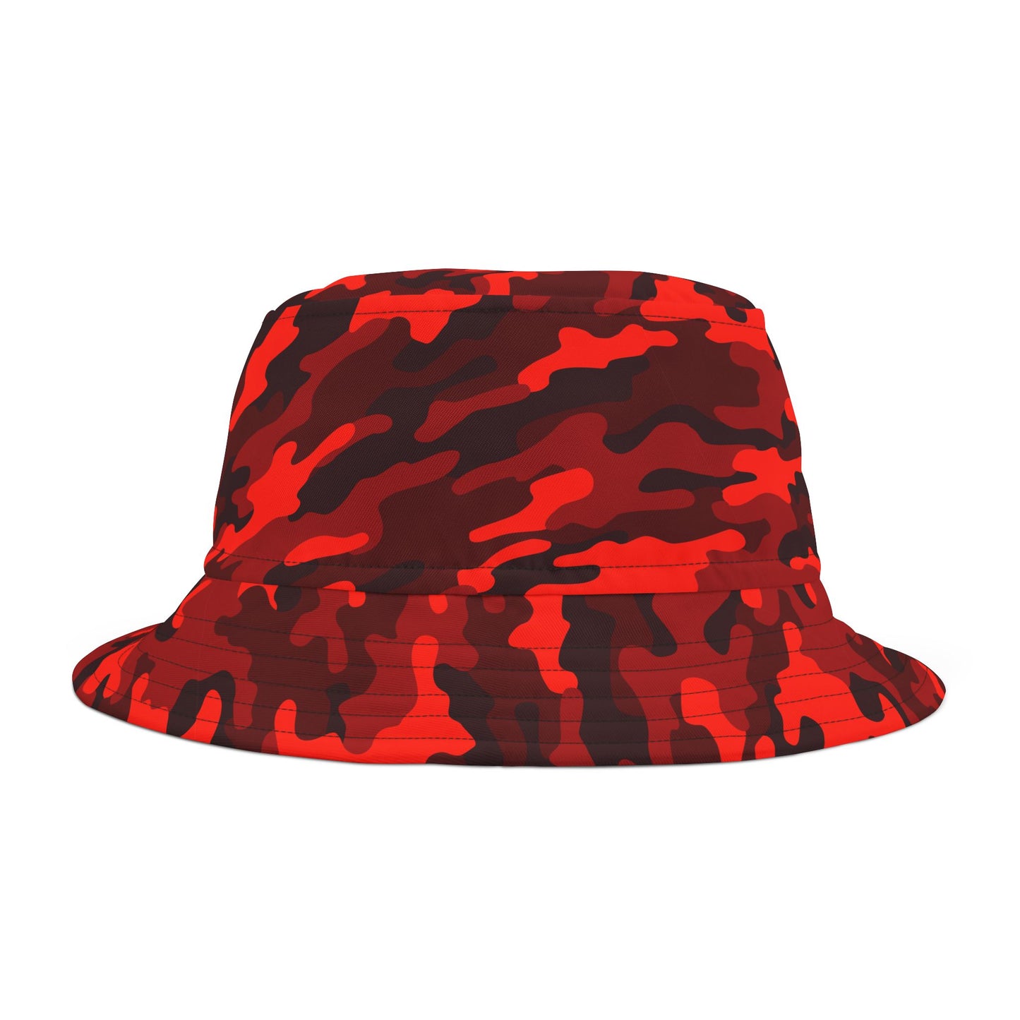 Camo Bucket Hat | Scarlet Red & Black Camouflage