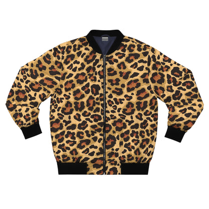 Leopard Jacket | Men's Classic Bomber | Brown and Black