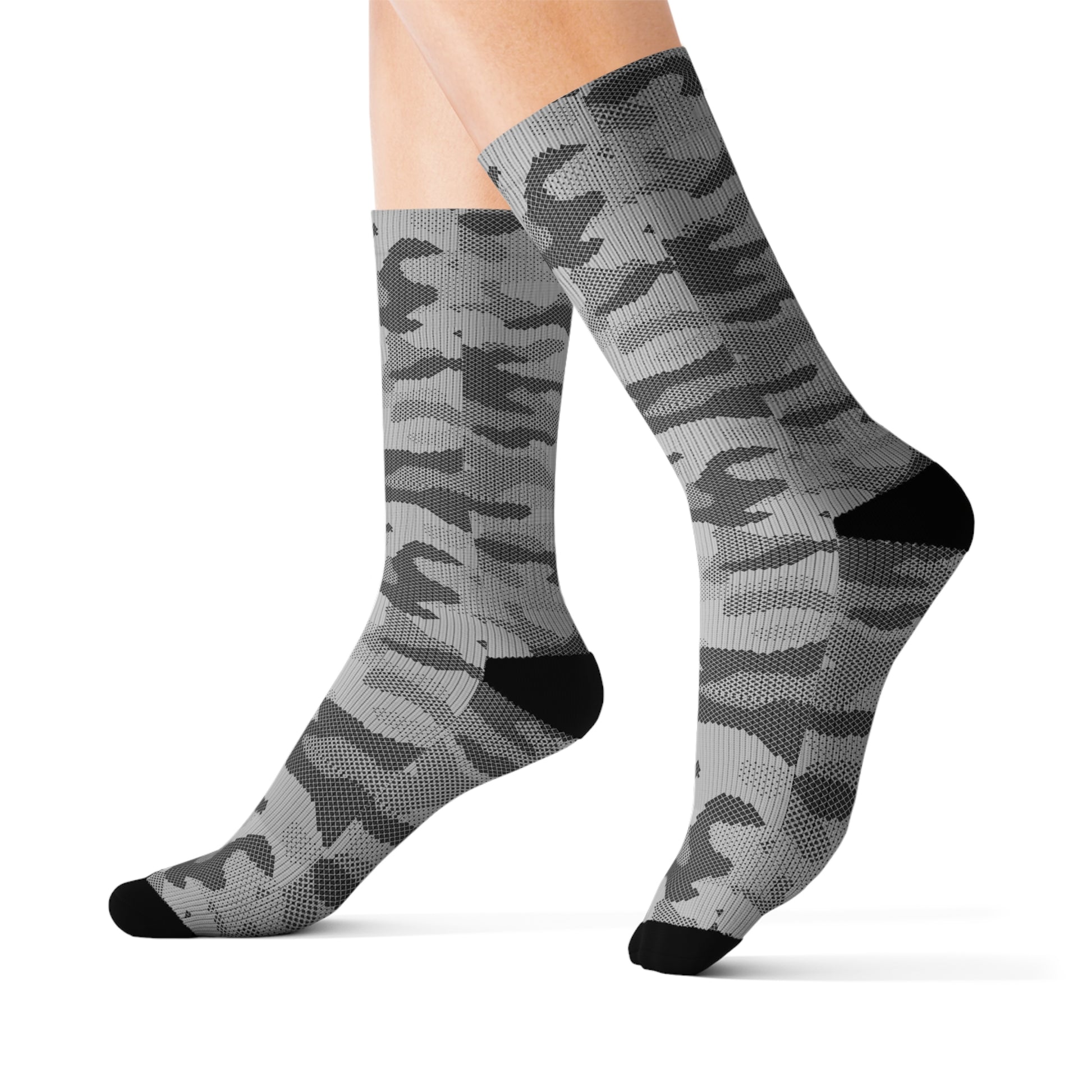 Camo Socks | Gray Digital Camouflage