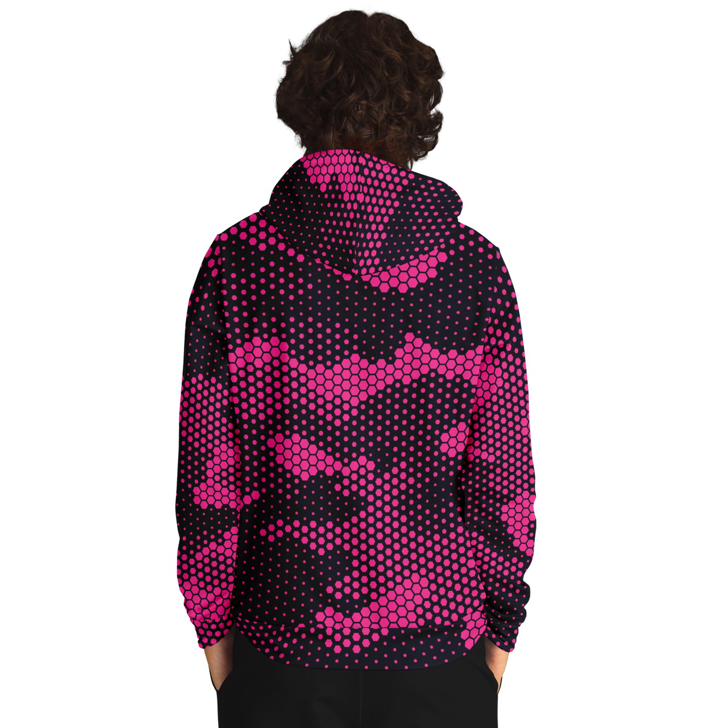 Camo Hoodie | Pink Digital Dotted Hexagonal Pullover