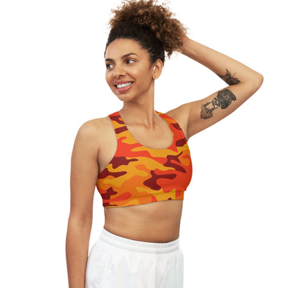 Camo Bra | Orange & Red Sports Camouflage