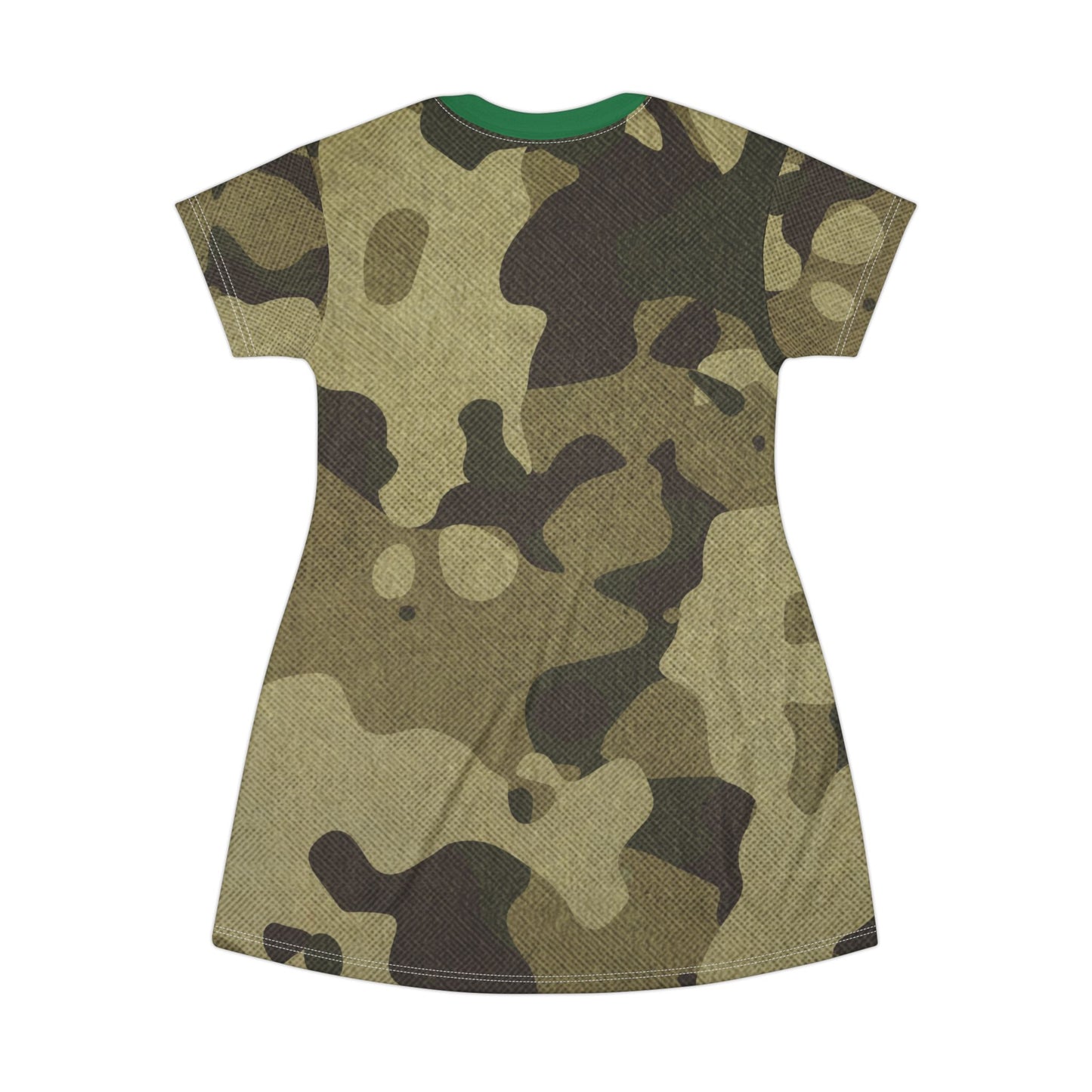 Camo T-Shirt Dress | Green Fabric Camouflage