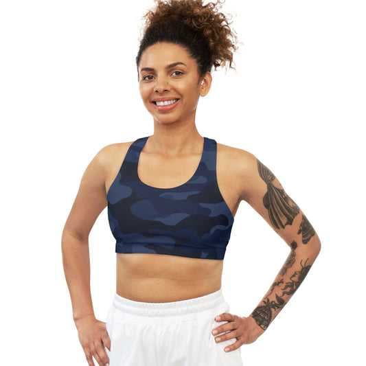 Camo Bra | Deep Blue Sports Camouflage