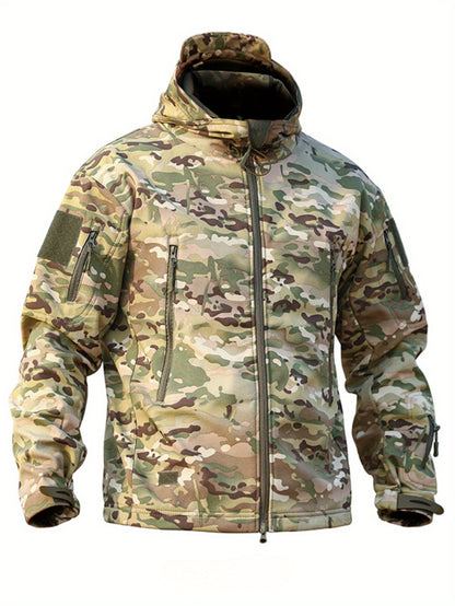 Camouflage Jacket for Men, Outdoor Coat for Hiking & Training