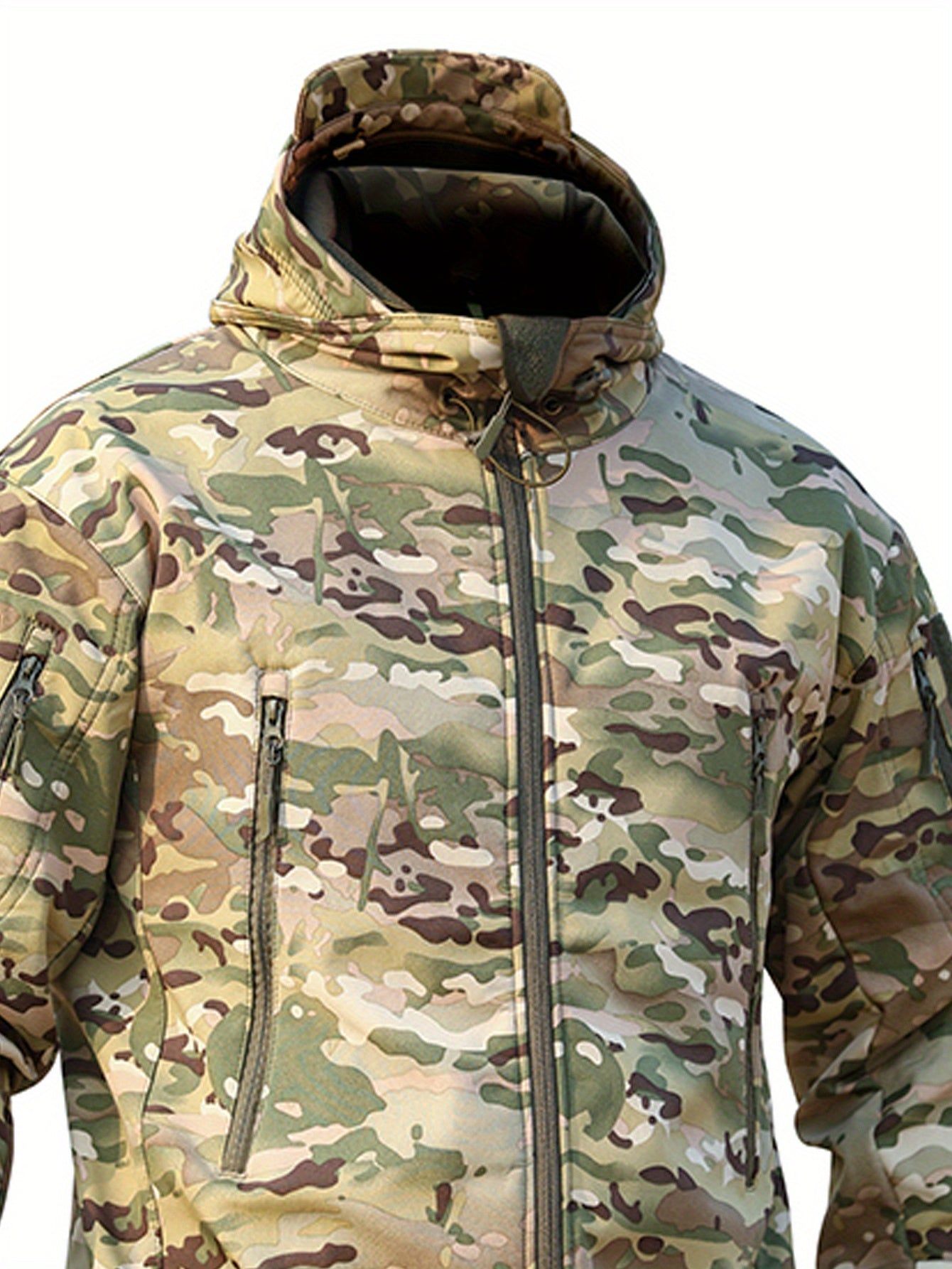 Camouflage Jacket for Men, Outdoor Coat for Hiking & Training