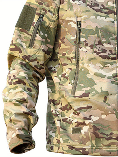 Camouflage Jacket for Men, Outdoor Coat for Hiking & Training