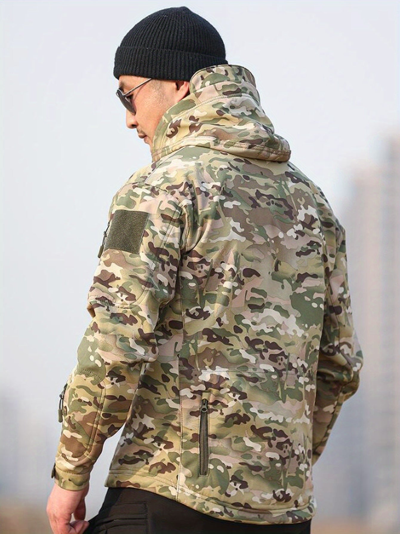 Camouflage Jacket for Men, Outdoor Coat for Hiking & Training